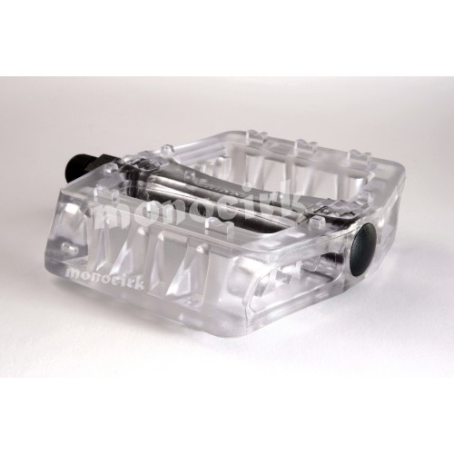 pédales vélo BMX GUSSET transparentes, monocycles cirque Nantes 44