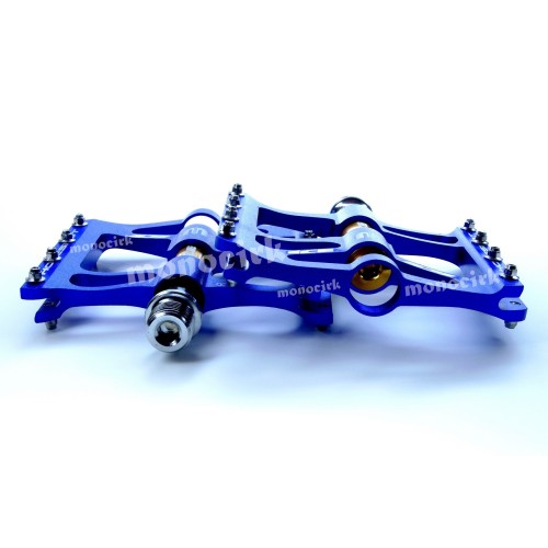 pédales VTT alu bleu anodisé ICE 310g , magasin monocycles Nantes
