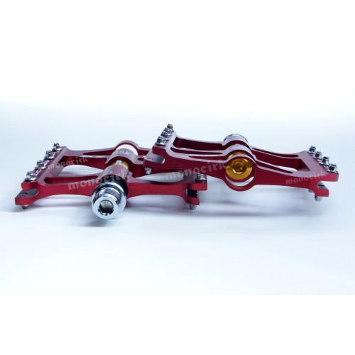 pédales VTT alu rouge anodisé ICE 310g , magasin monocycles Nantes