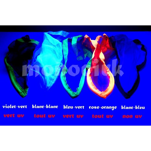 paire poïs bolas drapeaux lestés blanc fluo, magasin cirque Nantes 44