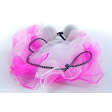 poïs bolas balles et foulards blanc rose