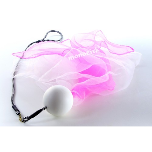 poïs balles foulards blanc-rose