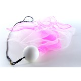 poïs balles foulards blanc-rose