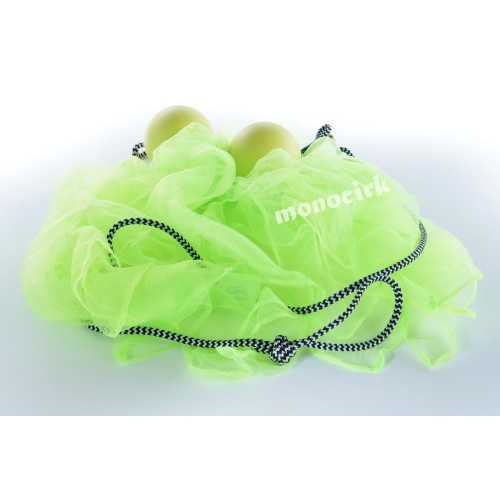 poïs bolas balles jaunes-foulards vert fluo, Magasin cirque Nantes 44