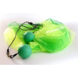 paire bolas poïs balles vertes et foulards jaune FUO