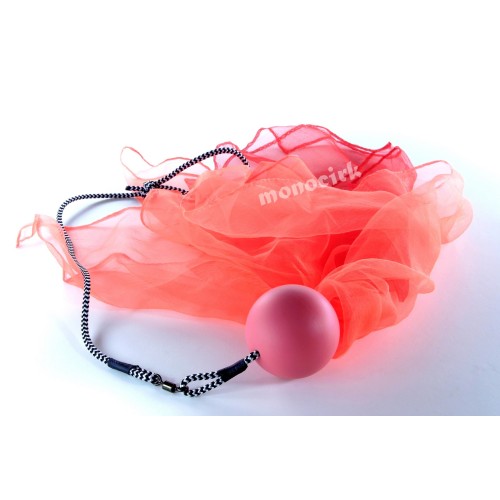 poïs bolas balles-foulards rouge-orange UV, magasin cirque Nantes 44