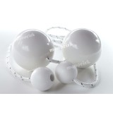 copy of paire poïs contact 100mm blanches 530g