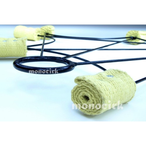 Paire éventails feu russes 3 branches, magasin cirque jonglerie Nantes