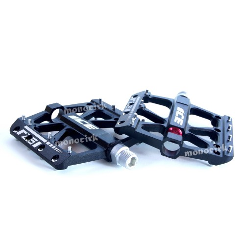 pédales aluminium ICE FAST noires anodisées