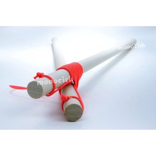 baguettes bois 37cm hêtre pour diabolo avec ficelle