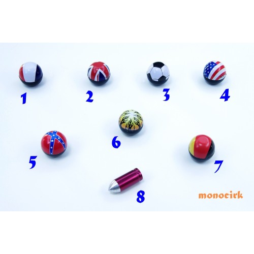 Bouchons de valve Schrader fantaisie, magasin vente monocycles Nantes