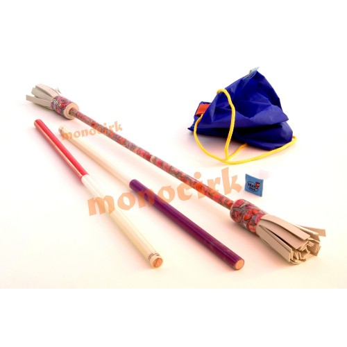 bâton du diable fleurs BRAVO fibre verre, magasin jonglerie Nantes 44