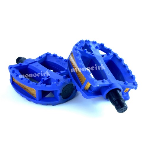 pédales vélo enfant, monocycle, QU-AX standard en PVC bleu