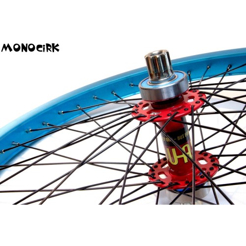 roue monocycle ISIS 20" bleue 48 rayons, magasin cirque Nantes Breizh