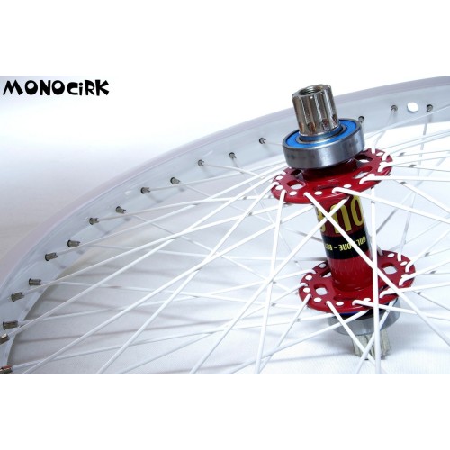 roue monocycle ISIS 20" blanche 48t, magasin cirque Nantes Bretagne