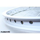 roue monocycle ISIS 20" blanche 48t, magasin cirque Nantes Bretagne