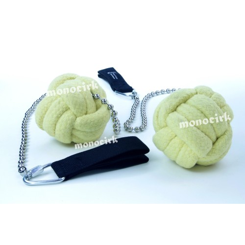 paire bolas feu FNG monkey-fist pomme touline 80mm