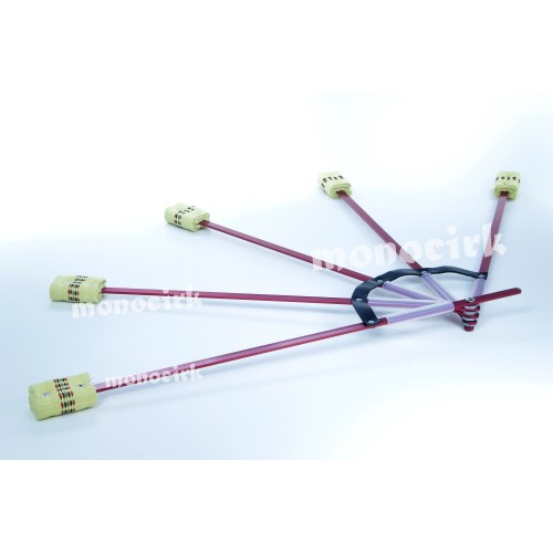 éventails feu pliables 5 branches FNG, magasin jonglerie Nantes BREIZH