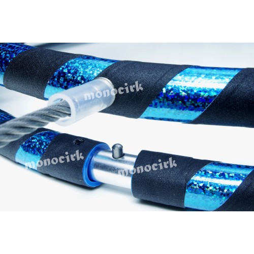 cerceau hoop feu 90cm pliable 5 mèches, magasin cirque jongle Nantes