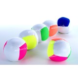 balle cube jonglerie 63mm 110g couleurs blanc et fluo