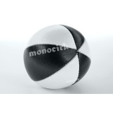 balle jonglerie 67mm 130g graines millet 6 panneaux étoiles Breizh noir et blanc