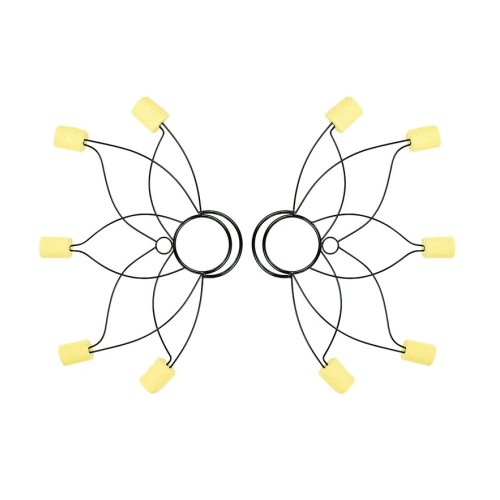 Paire éventails feu LOTUS 5 branches, magasin cirque jonglerie Nantes