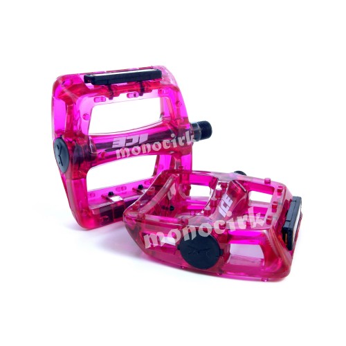 pédales vélo ICE rouge transparent, magasin monocycle cirque Nantes