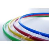hula hoop cerceau en plastique, fixe à décorer, 75cm x 20mm rouge, vert, jaune, bleu