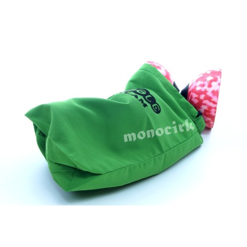 petit sac transport vert 25cm x 35cm en coton rangement petit matériel cirque