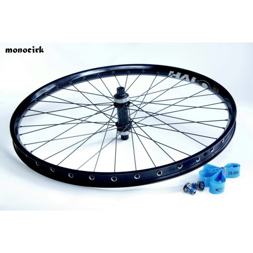 roue monocycle 27,5" axe ISIS KOXX jante HALO SAS double paroi