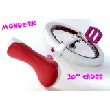 monocycle 20" axe ISIS Light jante alu pneu Try All cross blanc
