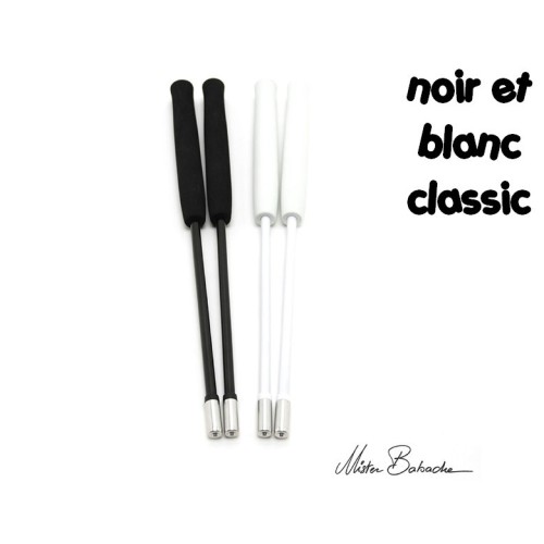 baguettes diabolo carbone CLASSIC Mister Babache noires ou blanches
