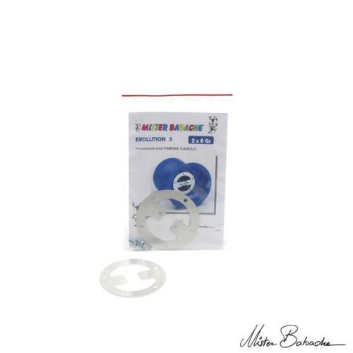 kit n°3 pour diabolo FINESSE Mister Babache poids additionnels 2 x 6g