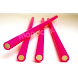 baguettes rose fluo pour bâton du diable, bois et silicone 45cm