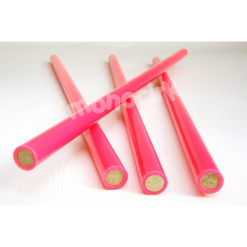 baguettes bâton du diable 45cm bois et silicone saumon fluo