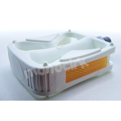 pédales freestyle blanches en plastique, magasin monocycles Nantes 44