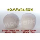 jonglerie petite balle cube 58mm blanche 90g, matériel cirque Nantes