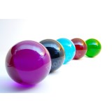 balle contact acrylique couleurs 75mm