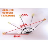 éventails feu GORA pliables 5 branches, magasin jonglerie Nantes