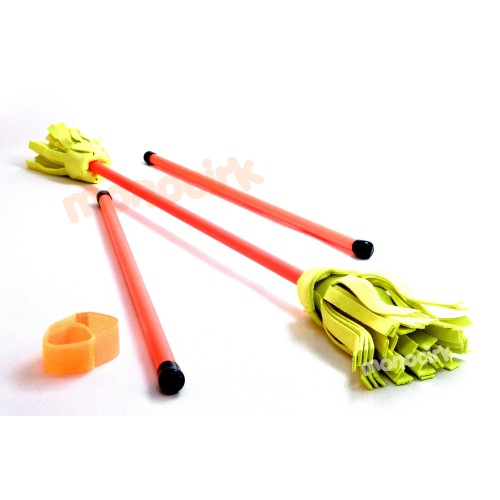 bâton du diable fleurs NEO FLUO orange, magasin Nantes cirque jongle