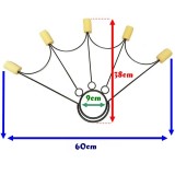 Paire éventails feu russes 5 branches, Nantes magasin cirque jonglerie
