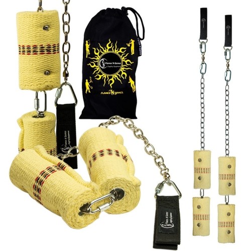 bolas feu double tête kevlar 100mm FNG, magasin jonglerie Nantes 44