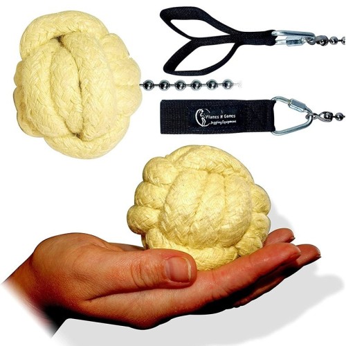 bolas feu monkey fist 80mm corde kevlar 13mm, magasin Nantes Breizh