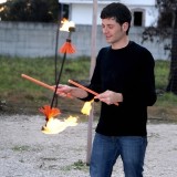 bâton du diable golo fleurs FEU FNG, magasin jonglerie Nantes cirque