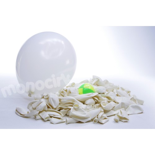 Qualatex ballons moyen "baudruche" 30cm blanc, magasin cirque Nantes