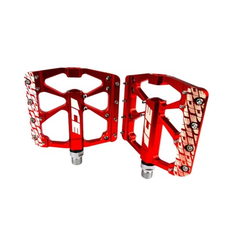 pédales ICE FAST aluminium anodisé rouge