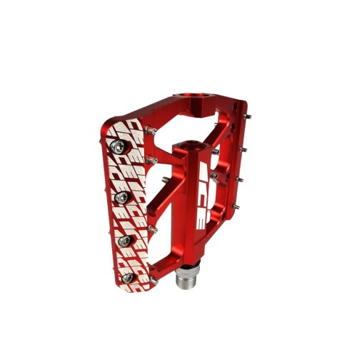 pédales aluminium rouge anodisé ICE FAST, magasin monocycles Nantes