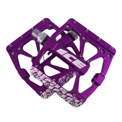 pédales aluminium violet anodisé ICE FAST, magasin Nantes monocycles
