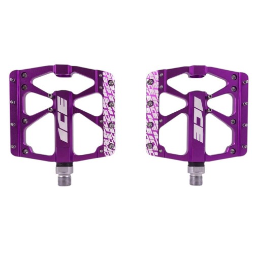 pédales aluminium violet anodisé ICE FAST, magasin Nantes monocycles