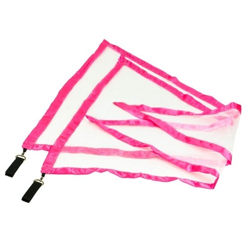 poïs grands drapeaux triangle blanc-rose